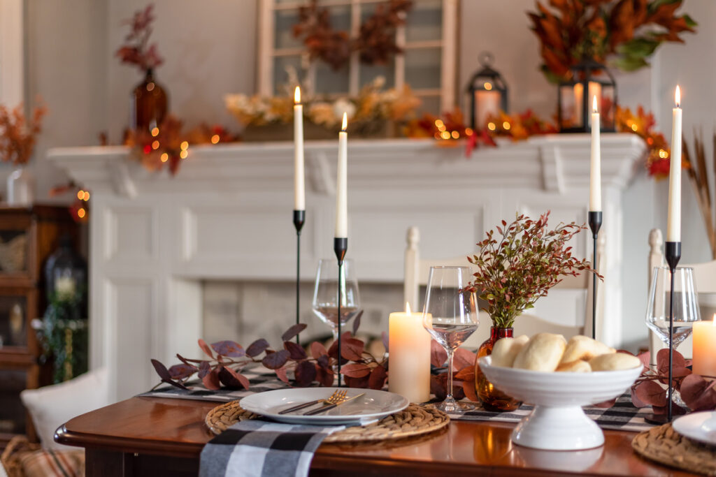 Holiday table setting