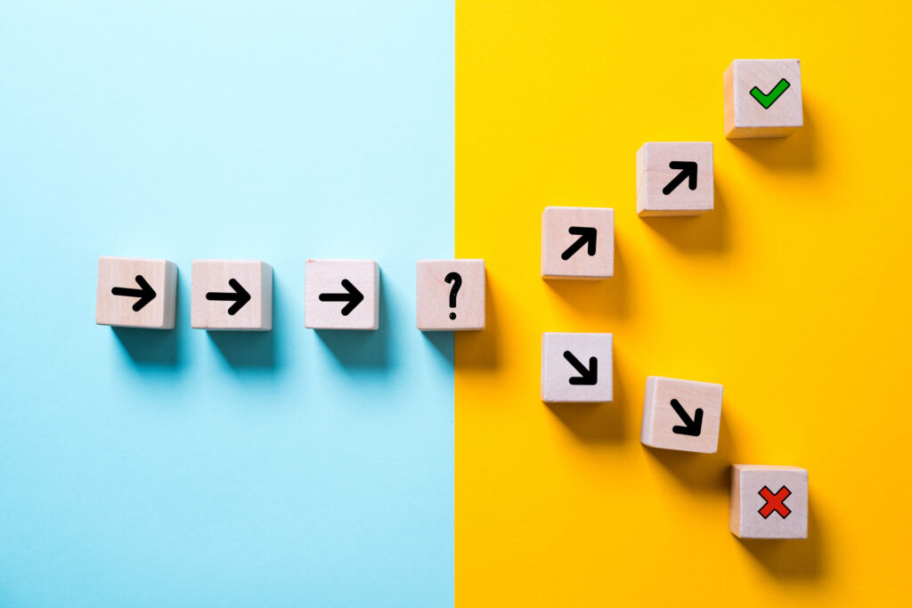 Warehousing or Fulfillment Decision in Abstract form with a straight line that splits.