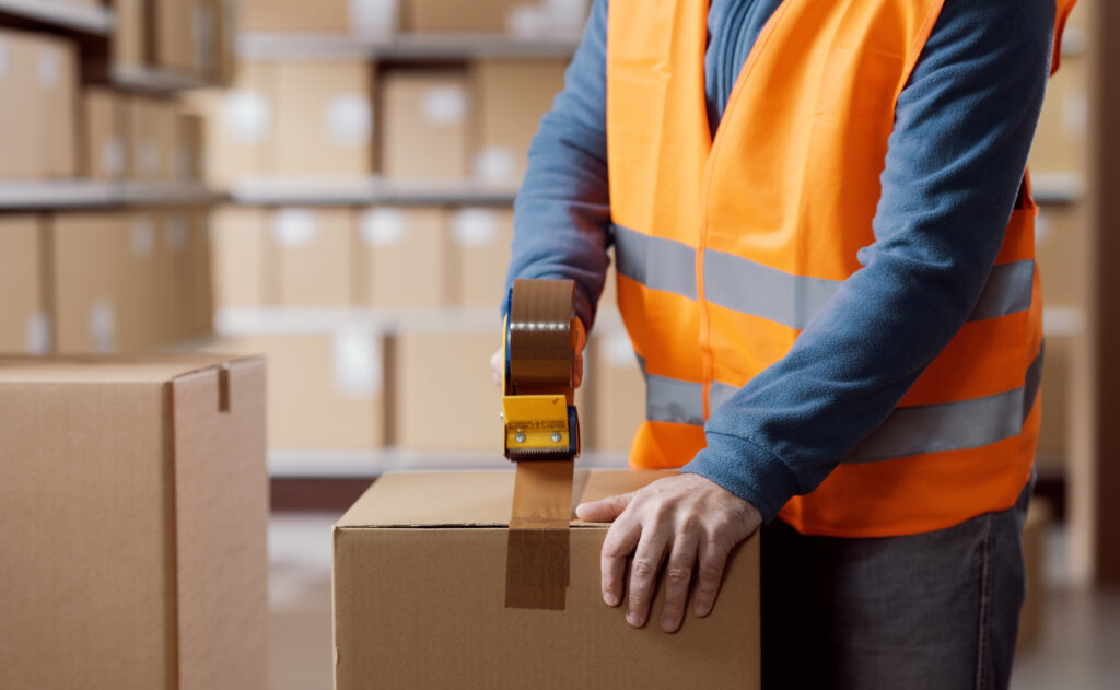 Pick and pack worker from a fulfillment company.